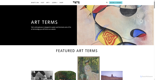 Security scan screenshot of https://www.tate.org.uk/art/art-terms