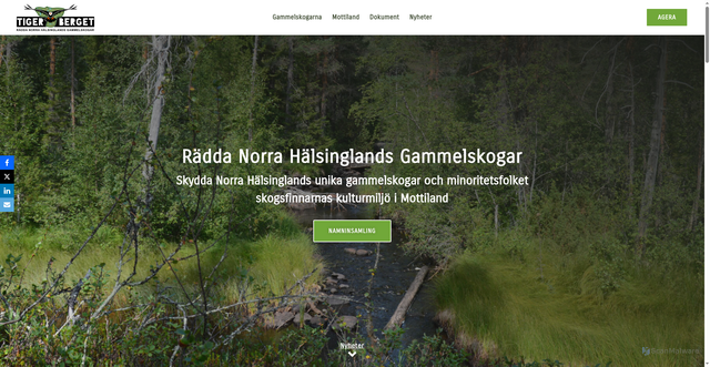 Security scan screenshot of https://tigerberget.se