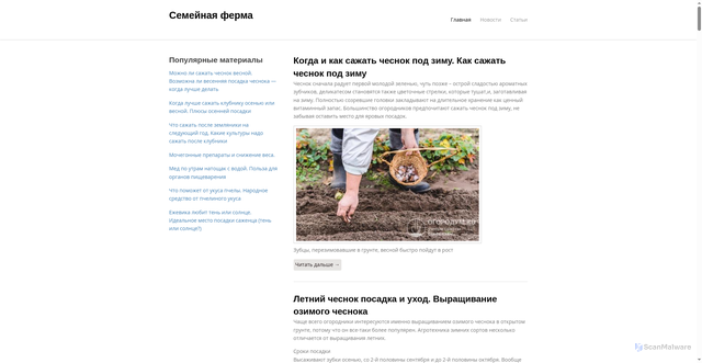 Security scan screenshot of https://semejnayaferma.ru