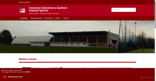 Security scan screenshot of https://www.consorzioimpiantisportivicagno.it/hh/index.php