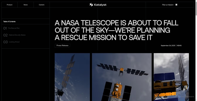 Security scan screenshot of https://www.katalystspace.com/news/nasa-telescope-is-about-to-fall-out-of-the-sky