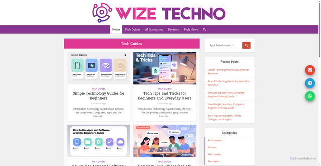 Security scan screenshot of https://wizetechno.com