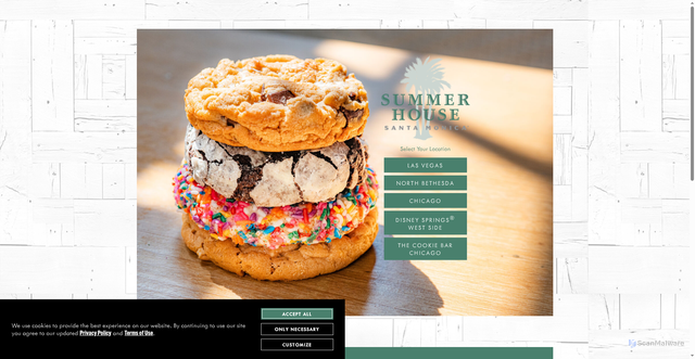 Security scan screenshot of https://www.summerhouserestaurants.com/