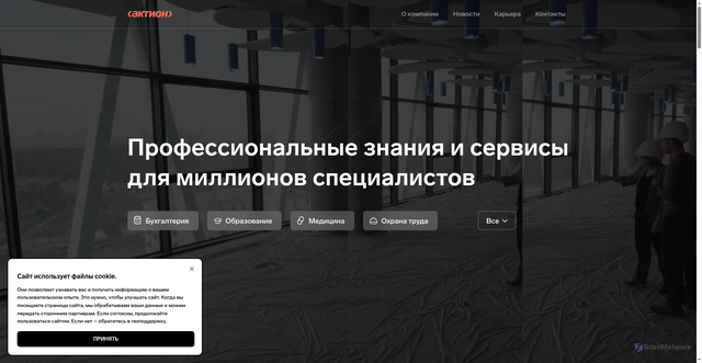 Security scan screenshot of https://action-media.ru