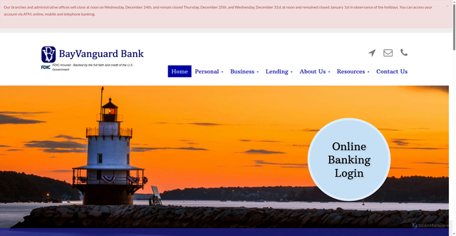 Security scan screenshot of https://www.bayvanguard.com/