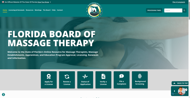 Security scan screenshot of https://floridasmassagetherapy.gov/