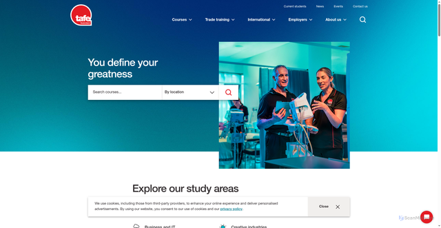 Security scan screenshot of https://tafeqld.edu.au