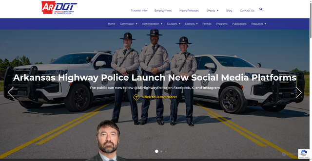 Security scan screenshot of https://ardot.gov/