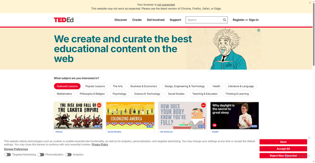 Security scan screenshot of https://ed.ted.com/