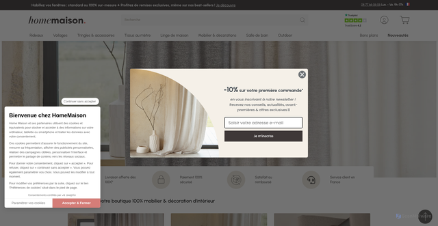 Security scan screenshot of https://homemaison.com