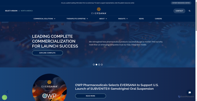 Security scan screenshot of https://eversana.com