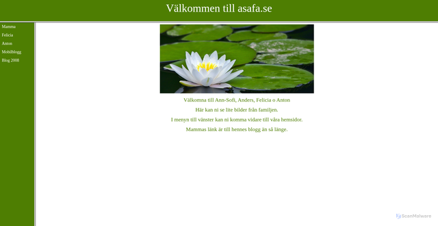 Security scan screenshot of https://asafa.se