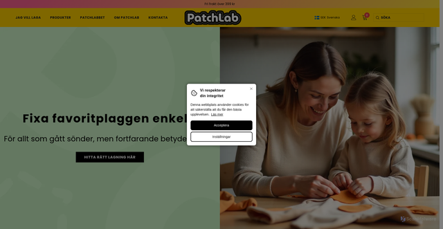 Security scan screenshot of https://patchlab.se
