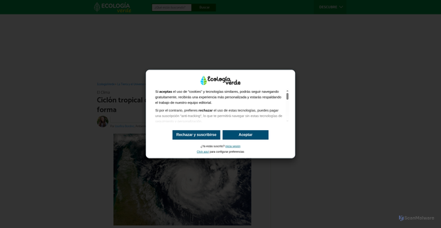 Security scan screenshot of https://ecologiaverde.elperiodico.com/ciclon-tropical-o-tormenta-tropical-que-es-y-como-se-forma-7182.html