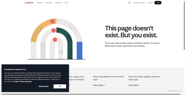 Security scan screenshot of https://sync.app.asana.com