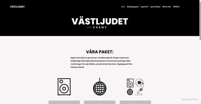 Security scan screenshot of https://vastljudet.se
