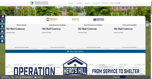 Security scan screenshot of https://knoxcounty.org/