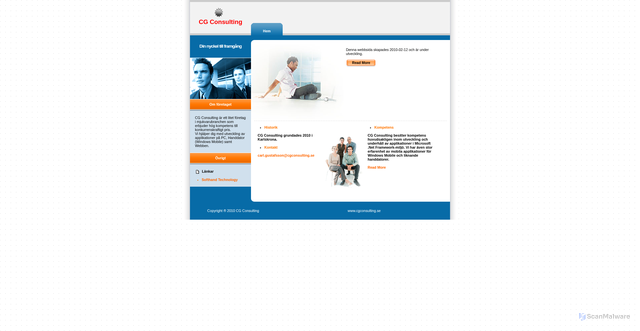 Security scan screenshot of https://cgconsulting.se