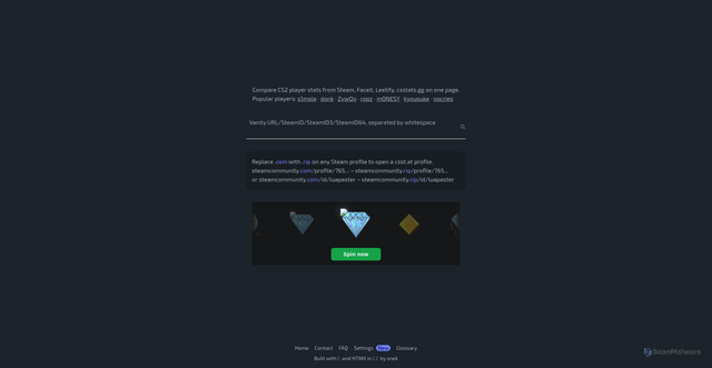 Security scan screenshot of https://csst.at