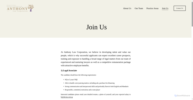 Security scan screenshot of https://alcorp.pages.dev/join-us