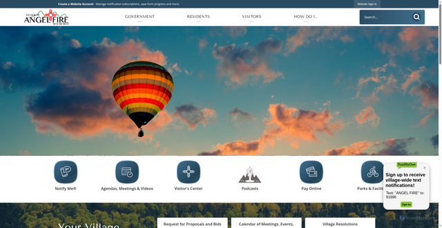 Security scan screenshot of https://angelfirenm.gov/