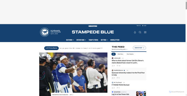 Security scan screenshot of https://stampedeblue.com