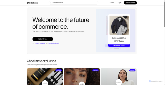 Security scan screenshot of https://joincheckmate.com