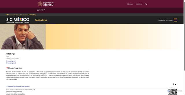 Security scan screenshot of https://sic.cultura.gob.mx/ficha.php?table=cineasta&table_id=757