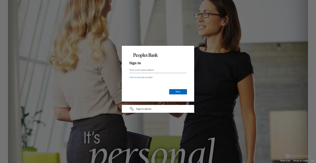 Security scan screenshot of https://peoplesbankwa-my.sharepoint.com