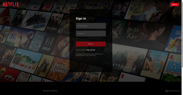 Security scan screenshot of https://netflix-two-mu.vercel.app/signin