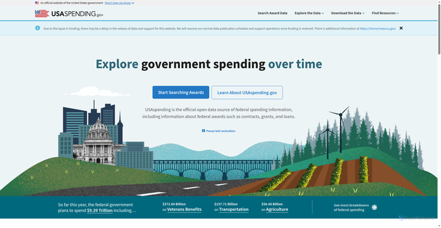 Security scan screenshot of https://www.usaspending.gov/