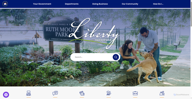Security scan screenshot of https://www.libertymissouri.gov/