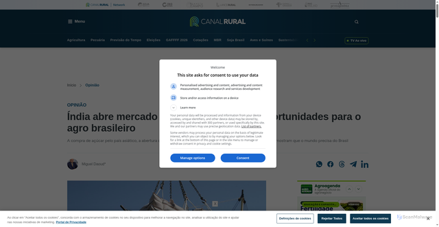 Security scan screenshot of https://www.canalrural.com.br/opiniao-noticias/india-abre-mercado-e-semana-redesenha-oportunidades-para-o-agro-brasileiro/