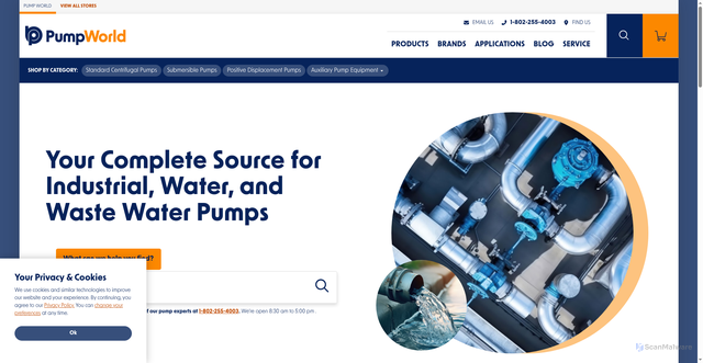 Security scan screenshot of https://pumpworld.com