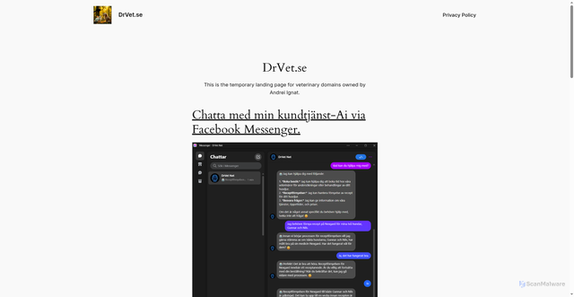 Security scan screenshot of https://smadjurkliniken.se