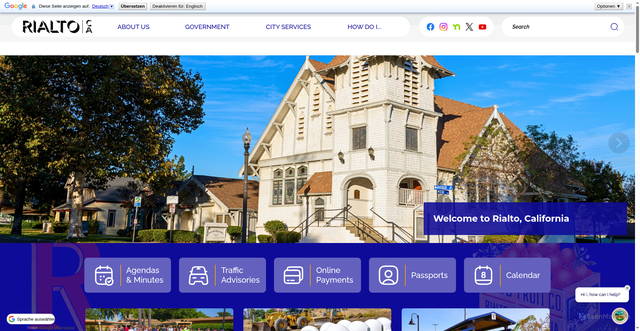 Security scan screenshot of https://rialtoca.gov/