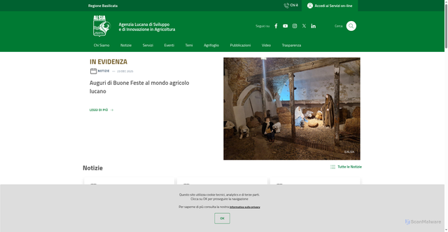 Security scan screenshot of https://www.alsia.it/