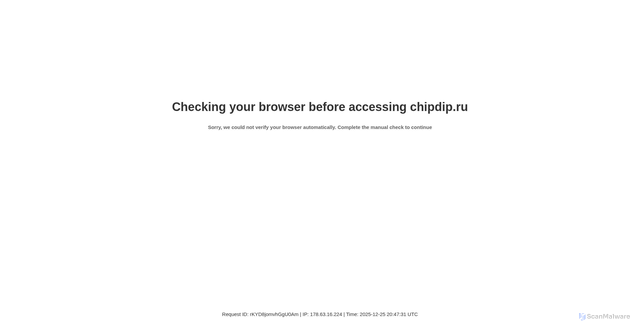 Security scan screenshot of https://chipdip.ru