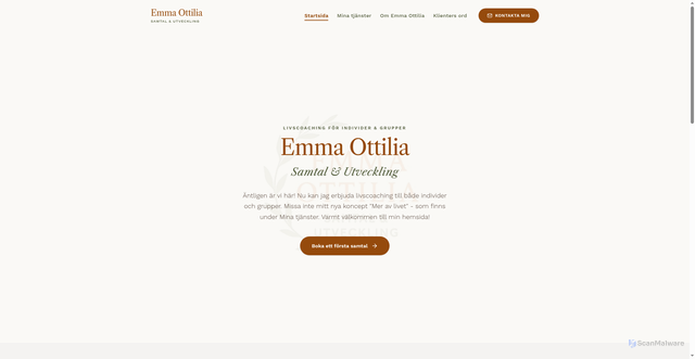 Security scan screenshot of https://emmaottilia.se