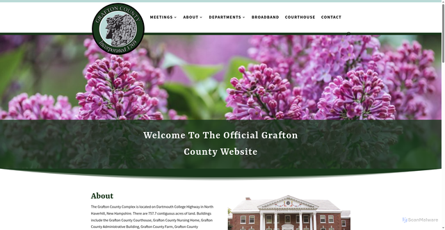 Security scan screenshot of https://grafton-county.com/