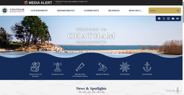 Security scan screenshot of https://chatham-ma.gov/