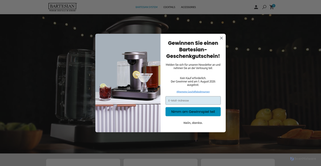 Security scan screenshot of https://bartesian.com