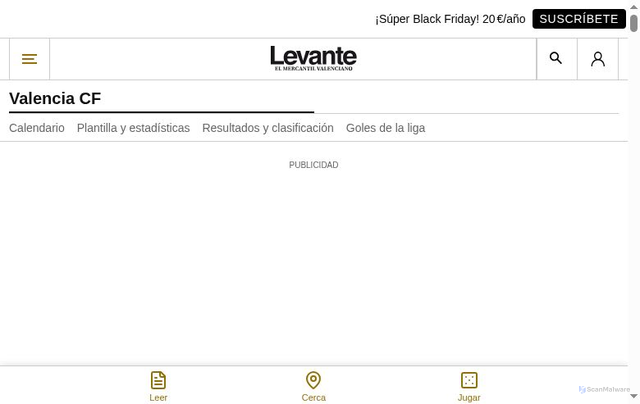 Security scan screenshot of https://www.levante-emv.com/valencia-cf/2025/12/01/rayo-vallecano-valencia-cf-el-valencia-suma-un-punto-de-rebote-en-vallecas-124337359.html