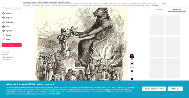 Security scan screenshot of https://vt.tiktok.com/ZS9c687pa/