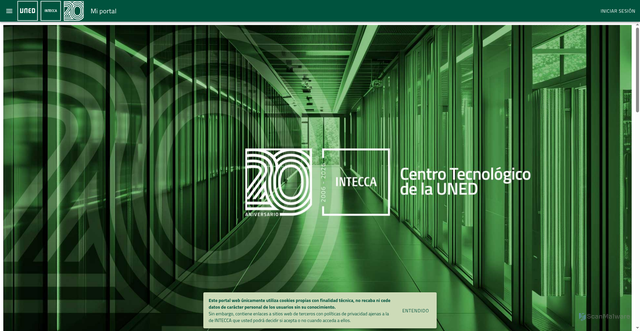 Security scan screenshot of https://www.intecca.uned.es