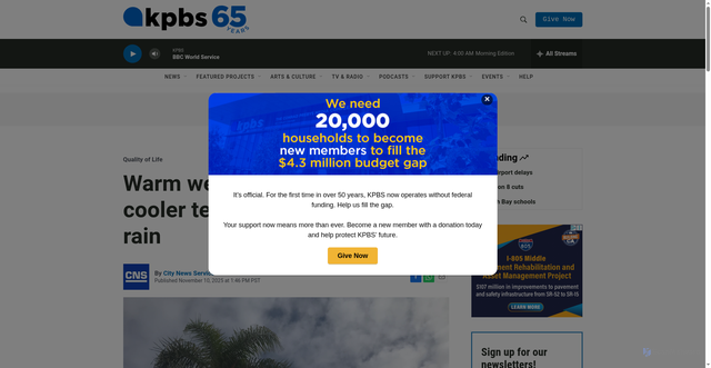 Security scan screenshot of https://www.kpbs.org/news/quality-of-life/2025/11/10/warm-weather-will-give-way-to-cooler-temperatures-chance-for-rain
