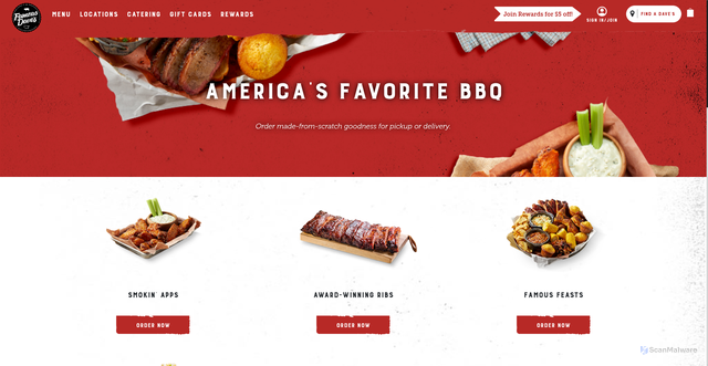 Security scan screenshot of https://www.famousdaves.com