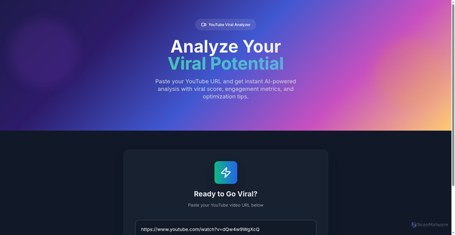 Security scan screenshot of https://viraltracker-7880u72ros.edgeone.app/