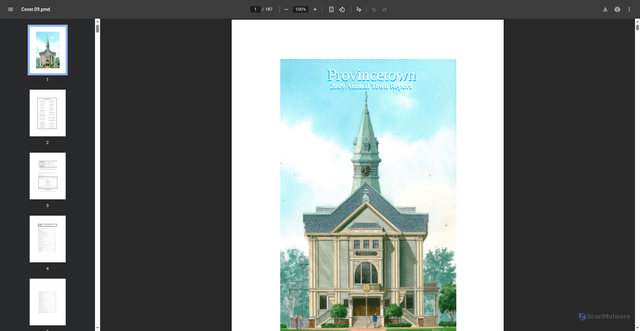 Security scan screenshot of https://www.provincetown-ma.gov/Archive.aspx?ADID=5108