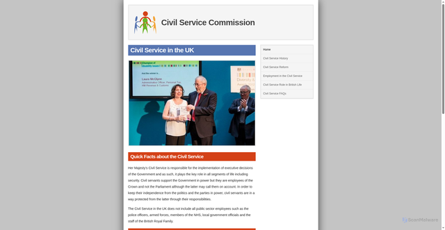 Security scan screenshot of https://www.civilservicecommission.org.uk/